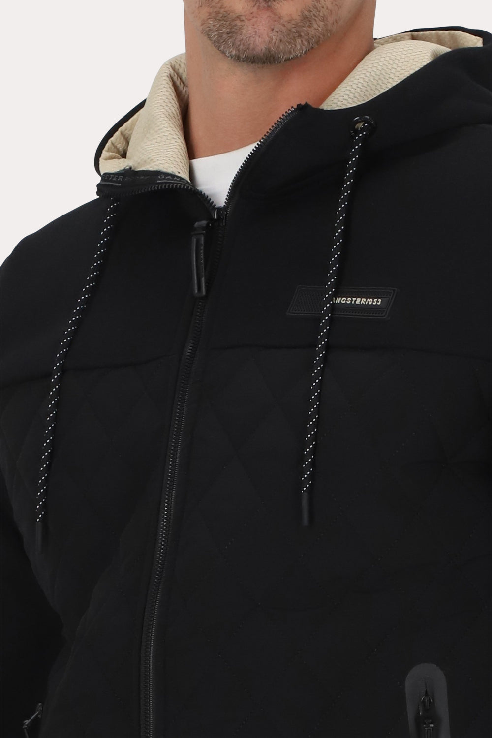 Chaqueta Hibridas Patchwork Negro Gangster