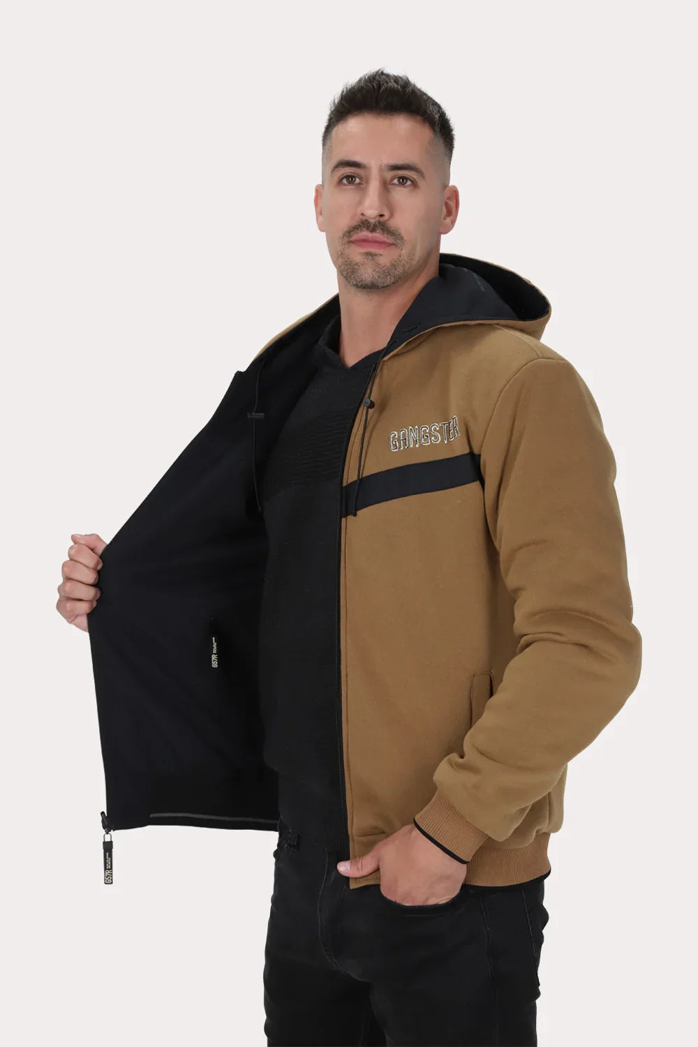 Cortaviento Reversible Dual Negro Gangster - Gangster