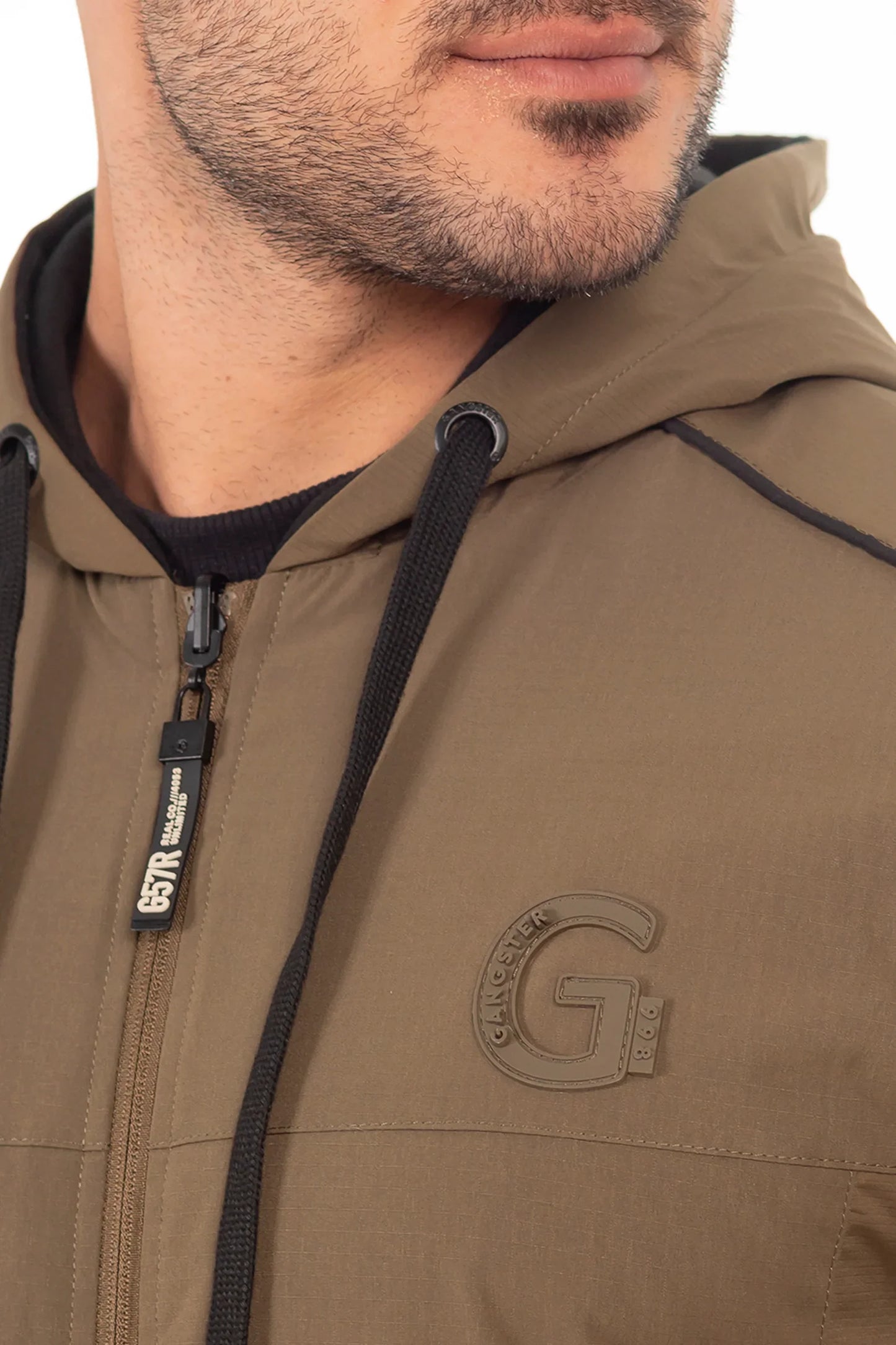 Cortaviento Reversible Flip Verde Oliva Gangster - Gangster
