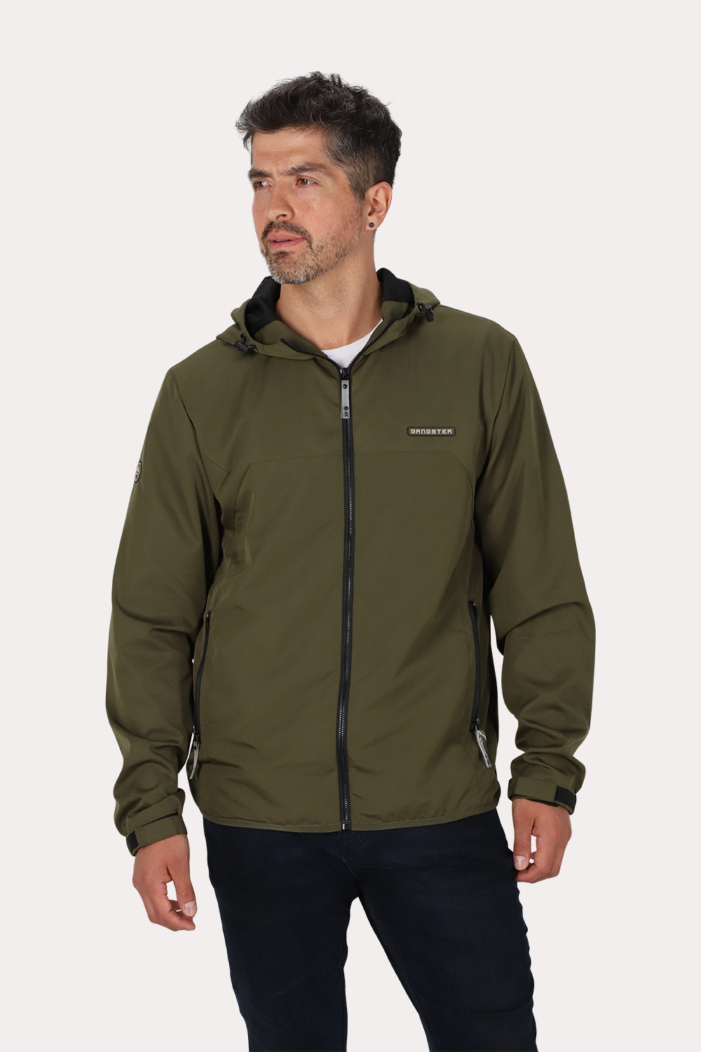 Cortaviento Reversible Chill Verde Oliva Oscuro Gangster