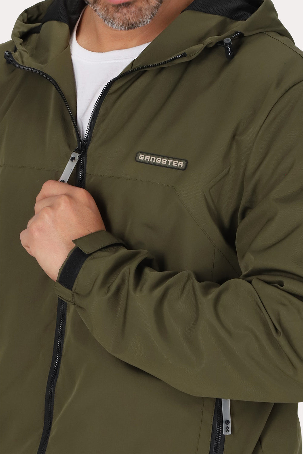 Cortaviento Reversible Chill Verde Oliva Oscuro Gangster