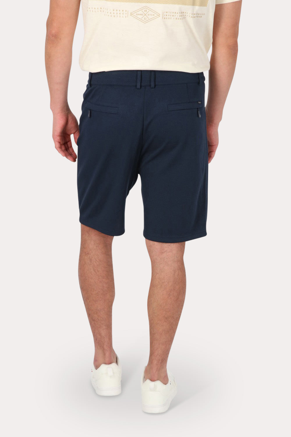 Short Bermuda Jogger Liso Comfort Azul Gangster