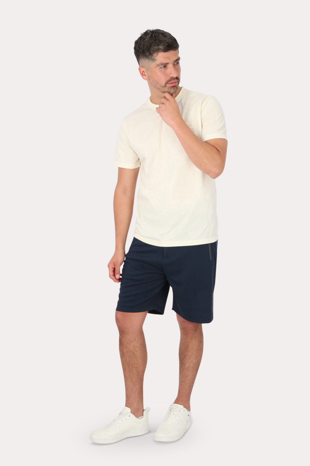Short Bermuda Jogger Liso Comfort Azul Gangster