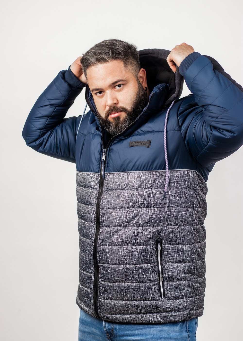 Plus Parka Tneck Azul Marino Gangster