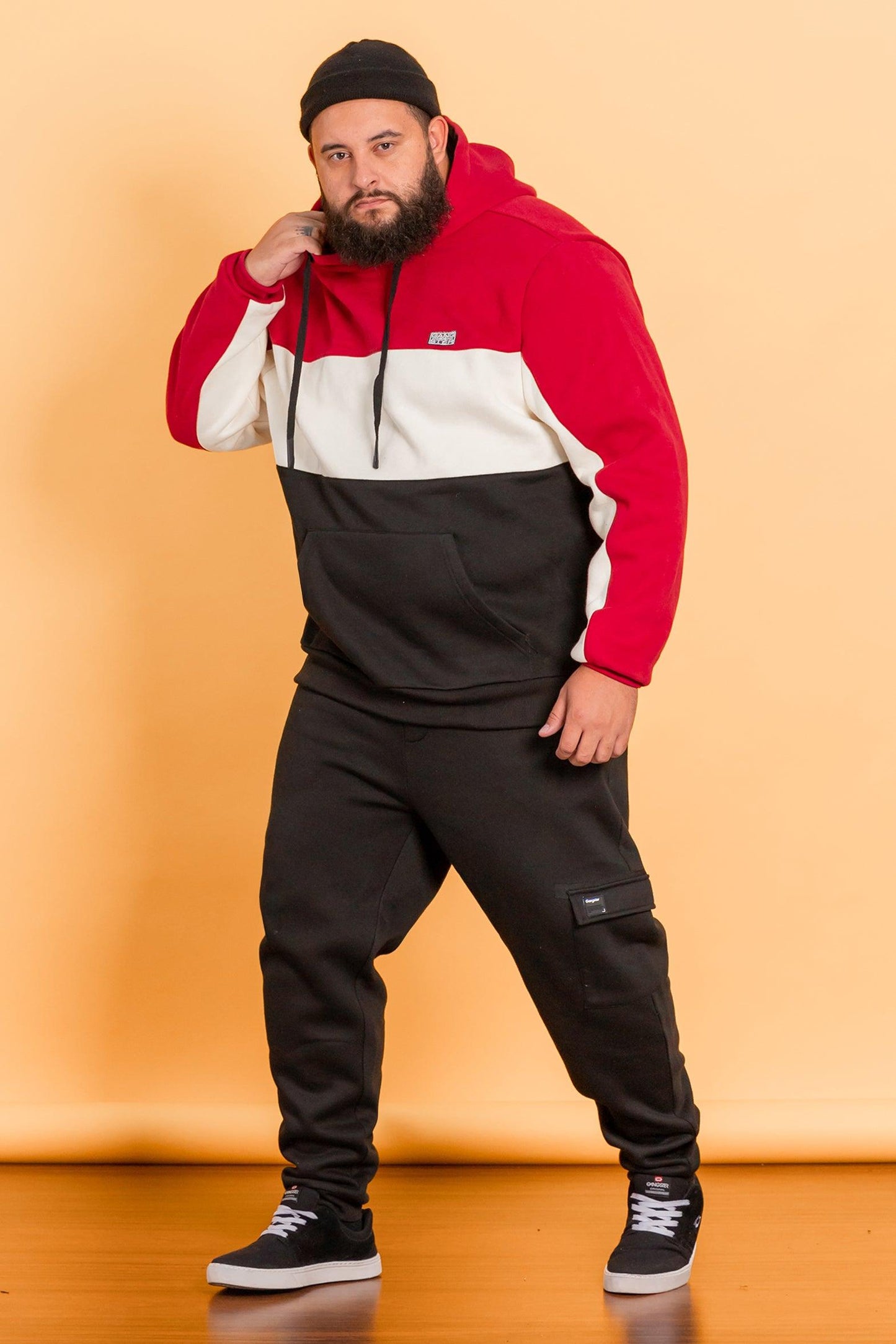 Polerón Hoodie Fleece Journal Rojo Gangster - Gangster