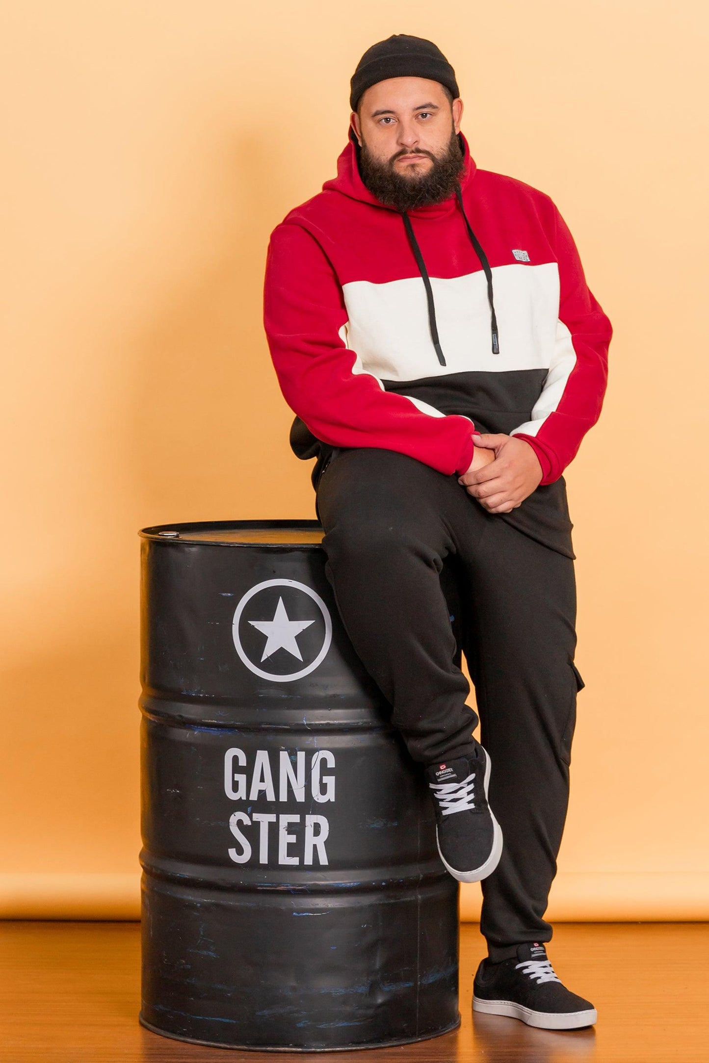 Polerón Hoodie Fleece Journal Rojo Gangster - Gangster