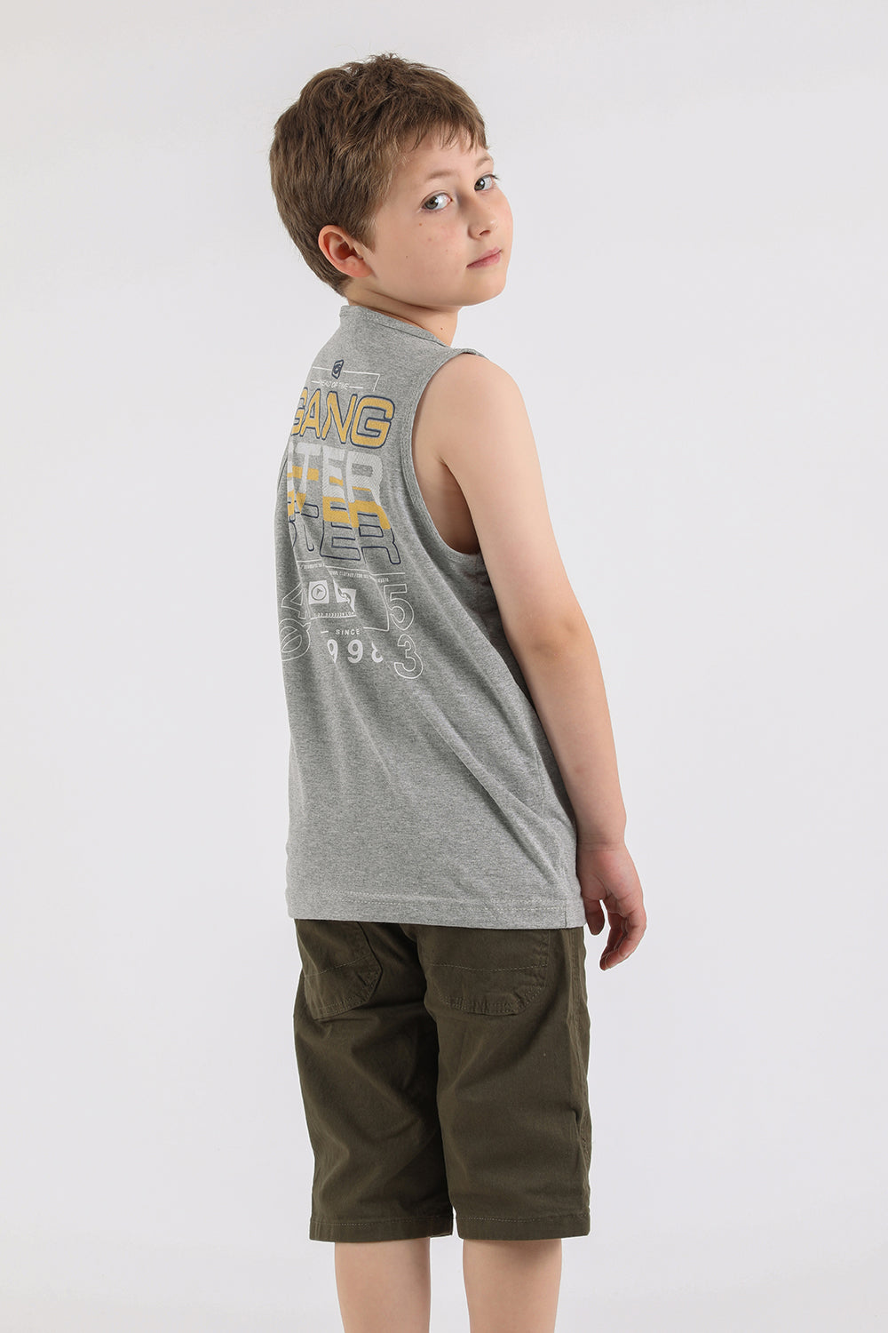 Teen Polera Sm Bavaro Gris Gangster