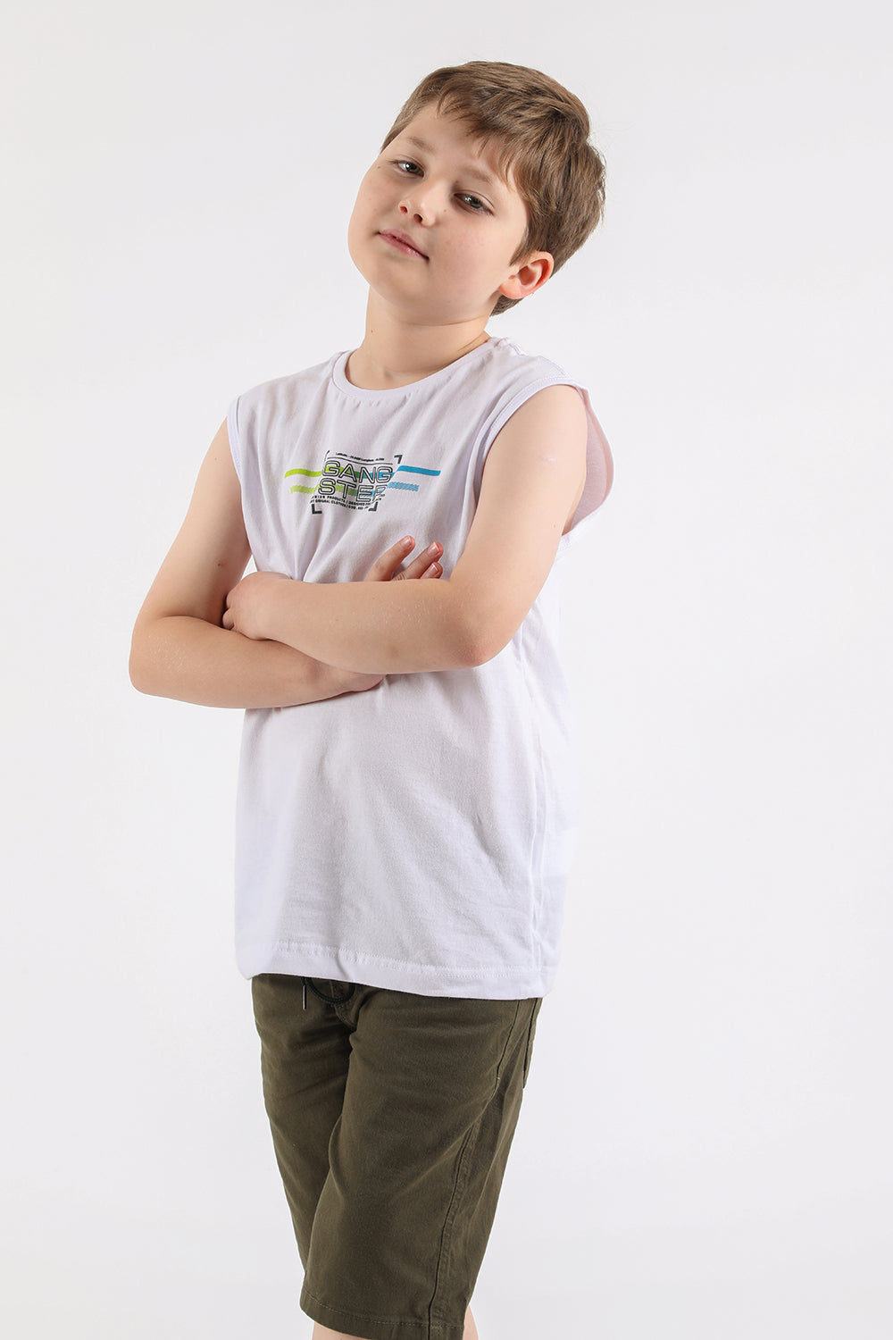 Teen Polera Sm Fronton Blanco Gangster