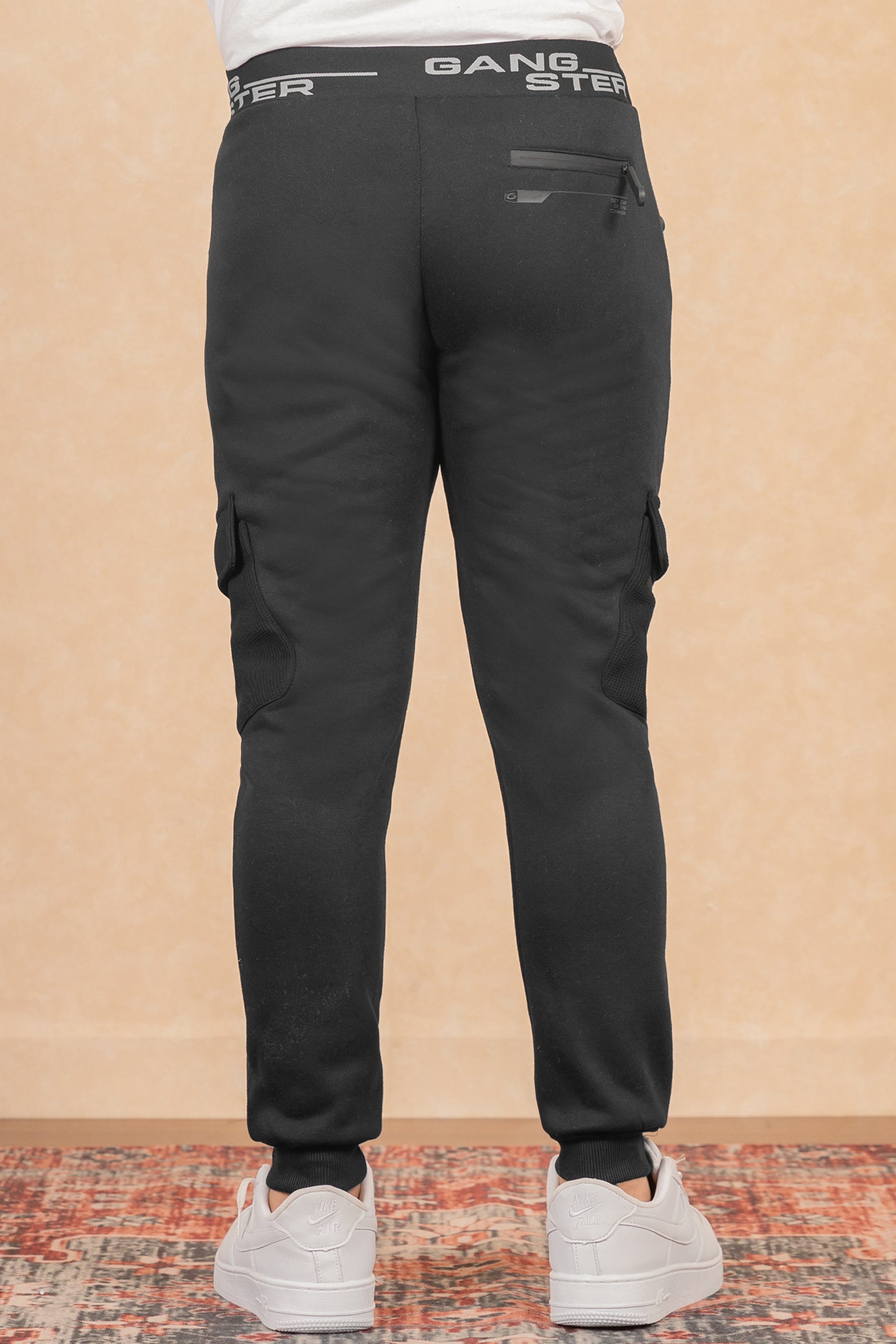 Teen Pantalon Jogger Cargo Negro Gangster