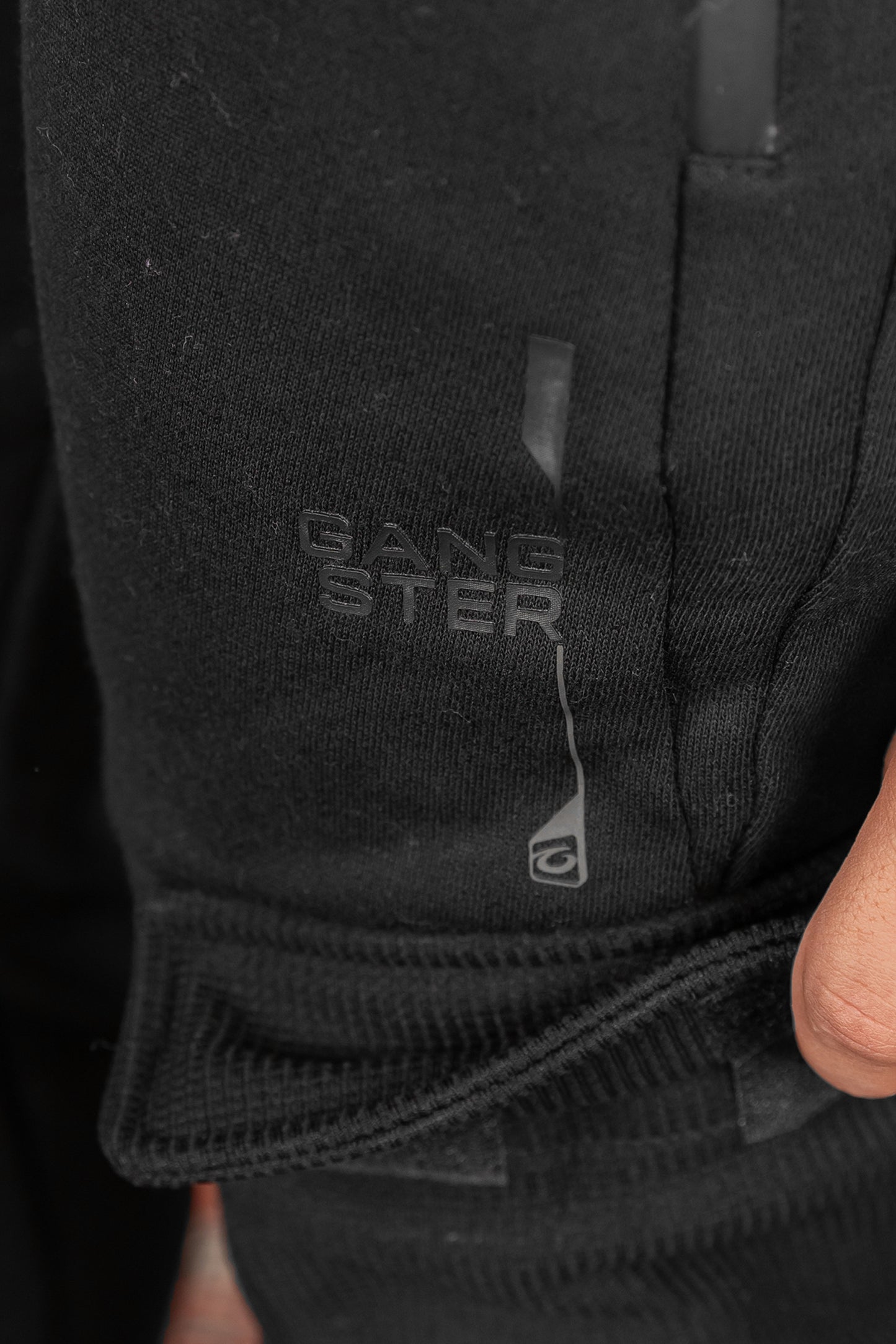 Teen Pantalon Jogger Cargo Negro Gangster