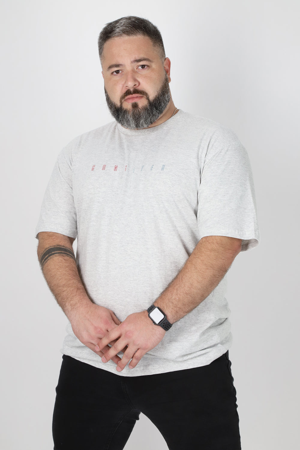 Plus Polera Mc Básica Intense Gris Gangster