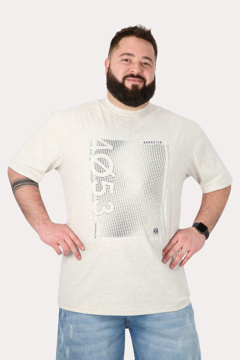 Polera Mc Básica Taiba Gris Gangster