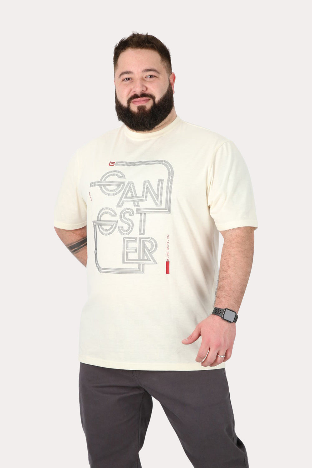 Plus Polera Mc Básica Atalaia Blanco Gangster