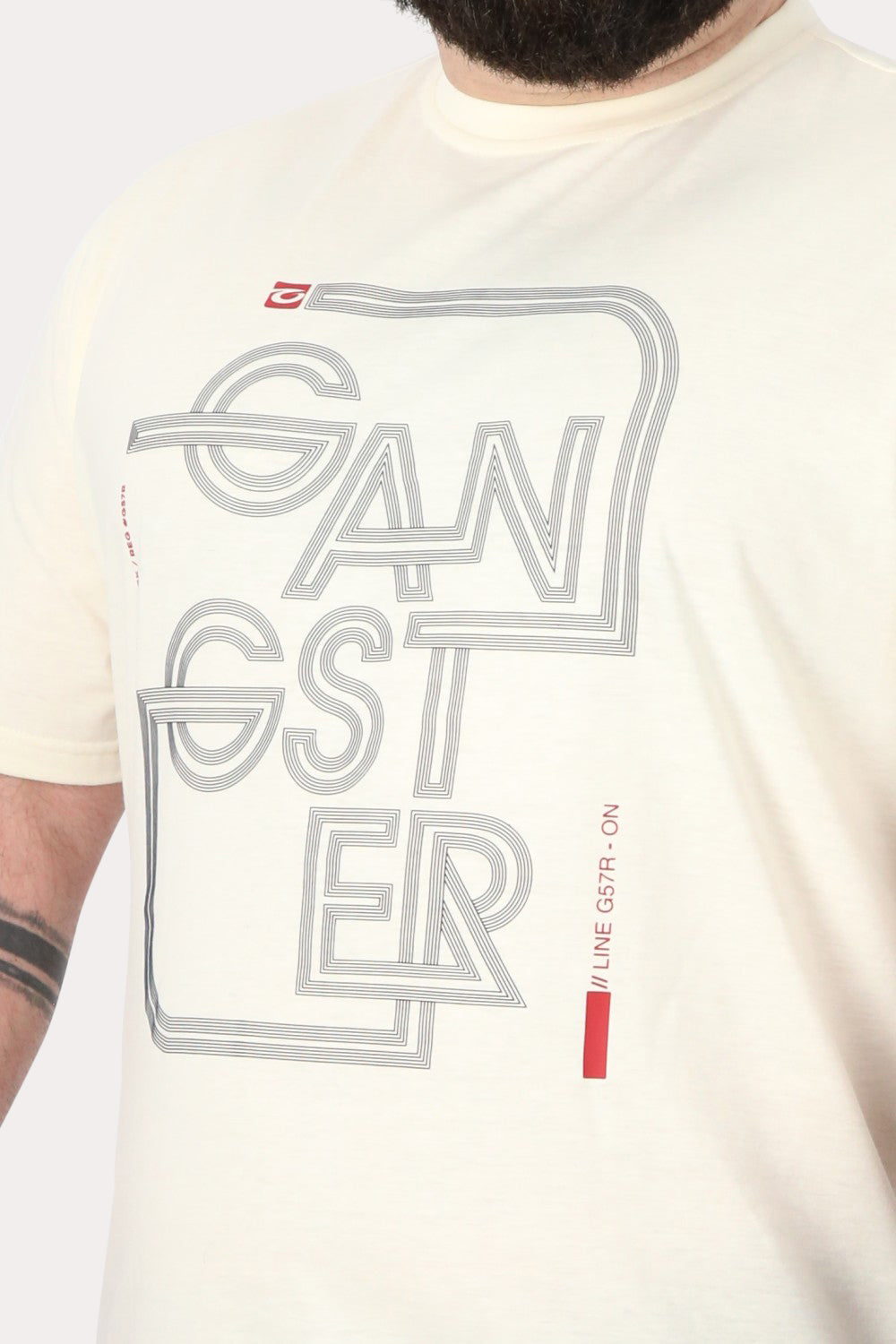 Plus Polera Mc Básica Atalaia Blanco Gangster