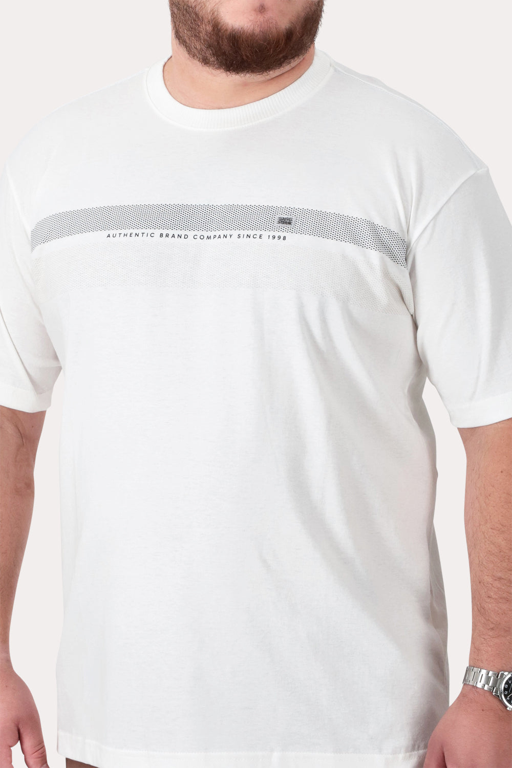Plus Polera MC Basica Latic Blanco