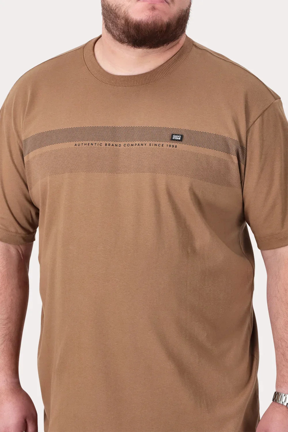 Plus Polera MC Basica Latic Café Oscuro - Gangster