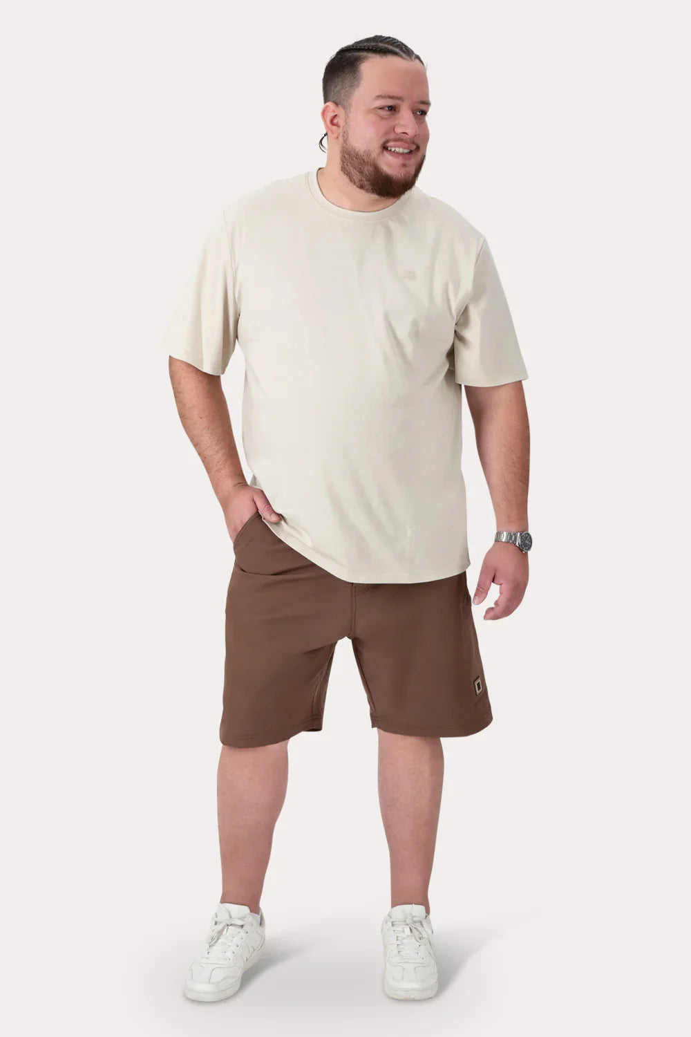 Plus Polera MC Basica Union Sq Beige - Gangster