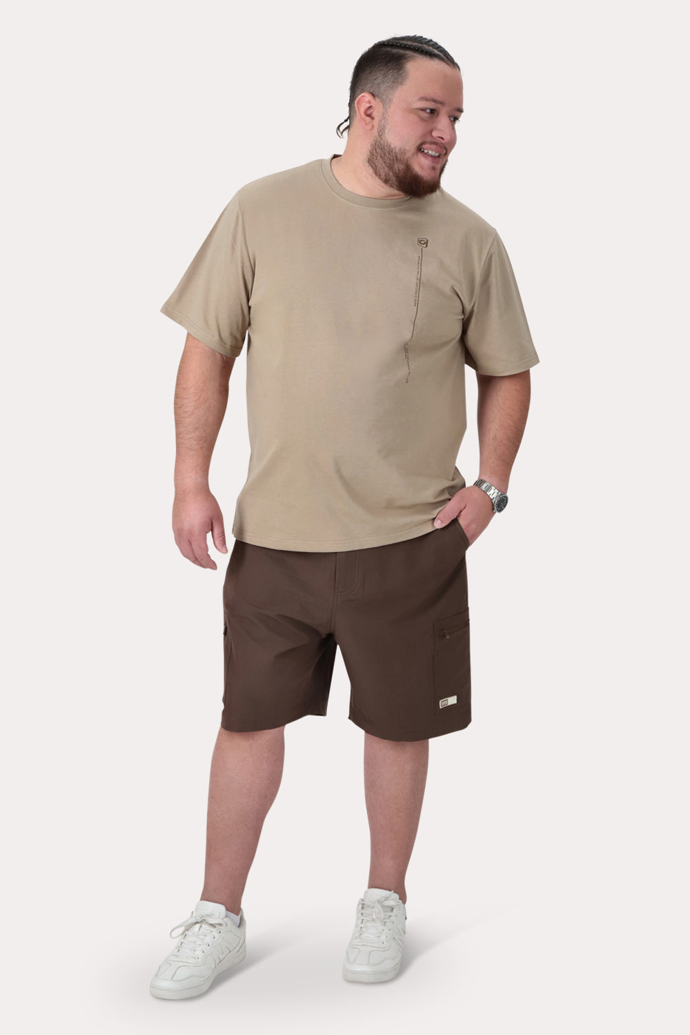Plus Polera MC Basica Rocke Beige