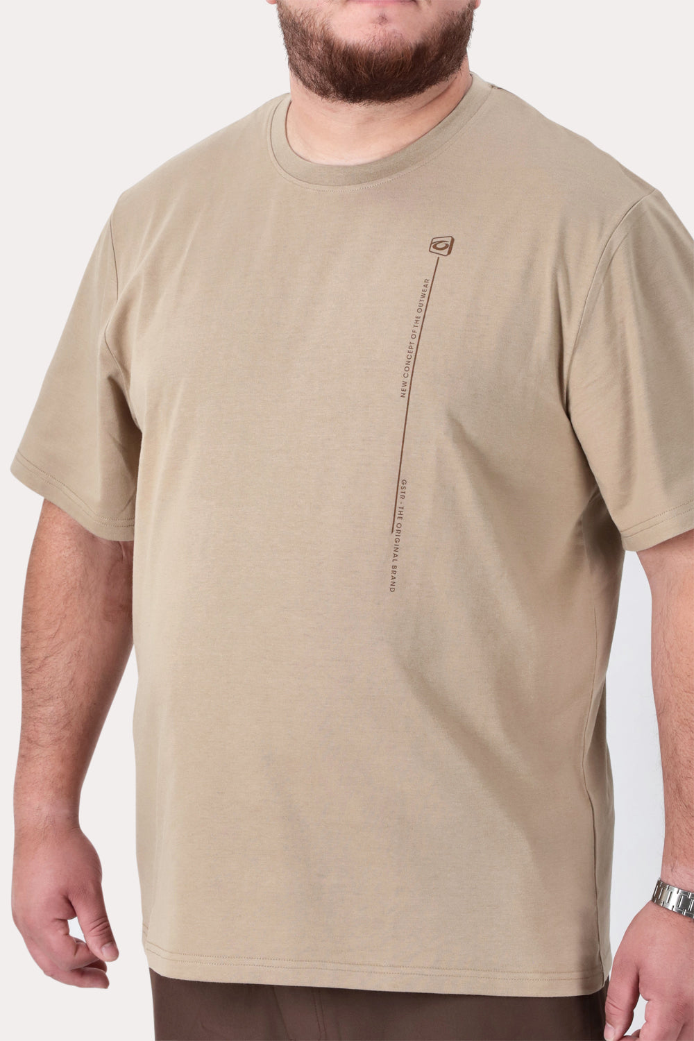 Plus Polera MC Basica Rocke Beige