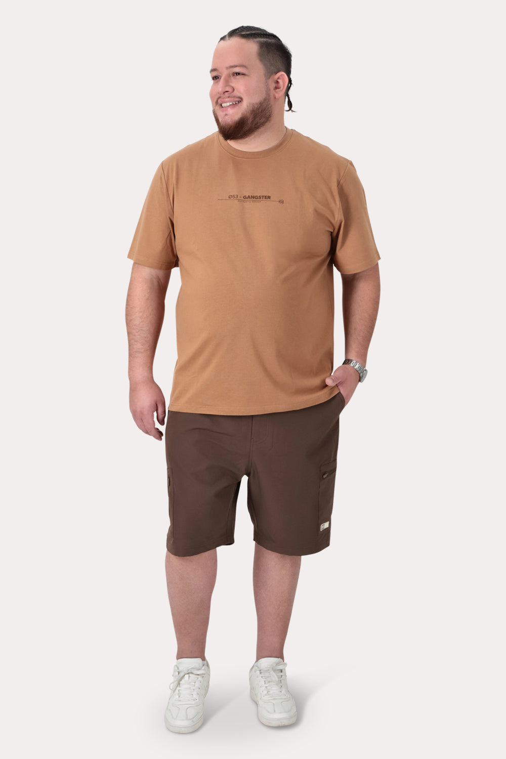 Plus Polera MC Basica Lexington Cafe - Gangster