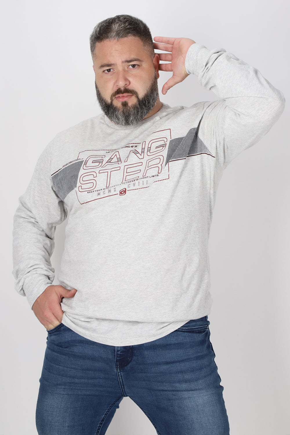 Plus Polera Manga Larga Head Arena Gangster