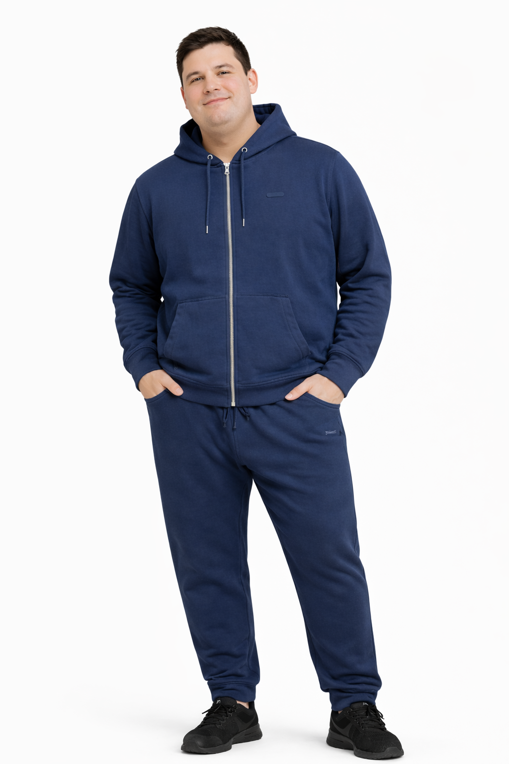 Plus Poleron Fullzipper Passage Azul Marino