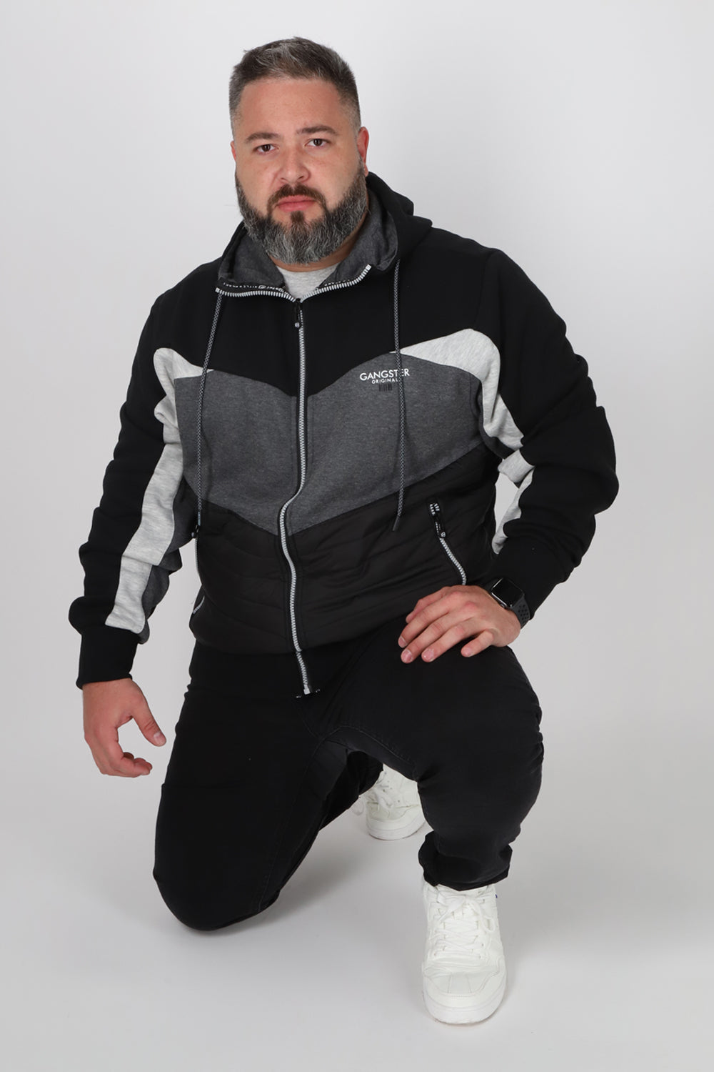 Plus Chaqueta Híbrida Fusion Negro Gangster
