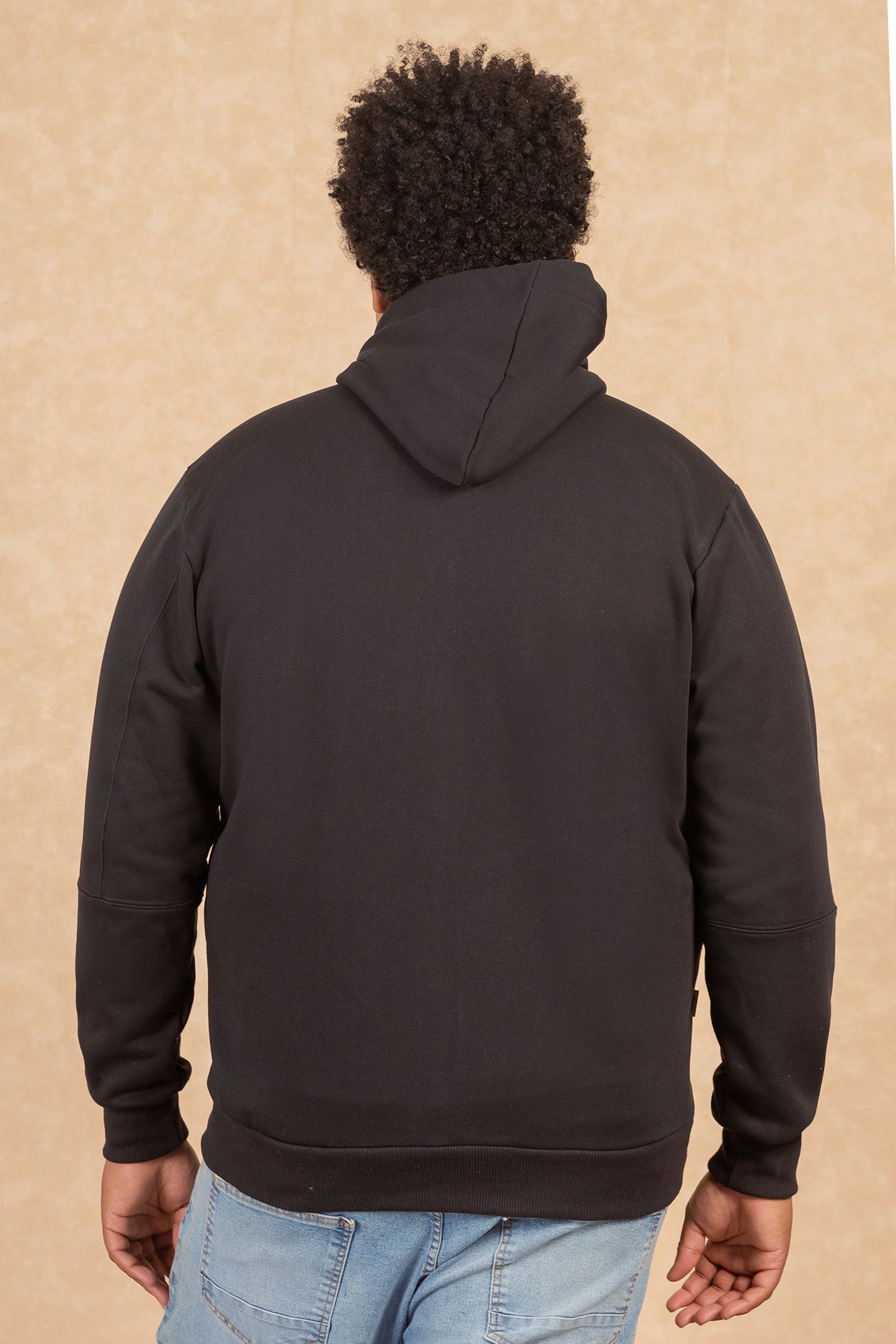 Plus Poleron Full Zipper Fleece Ouut Negro Gangster