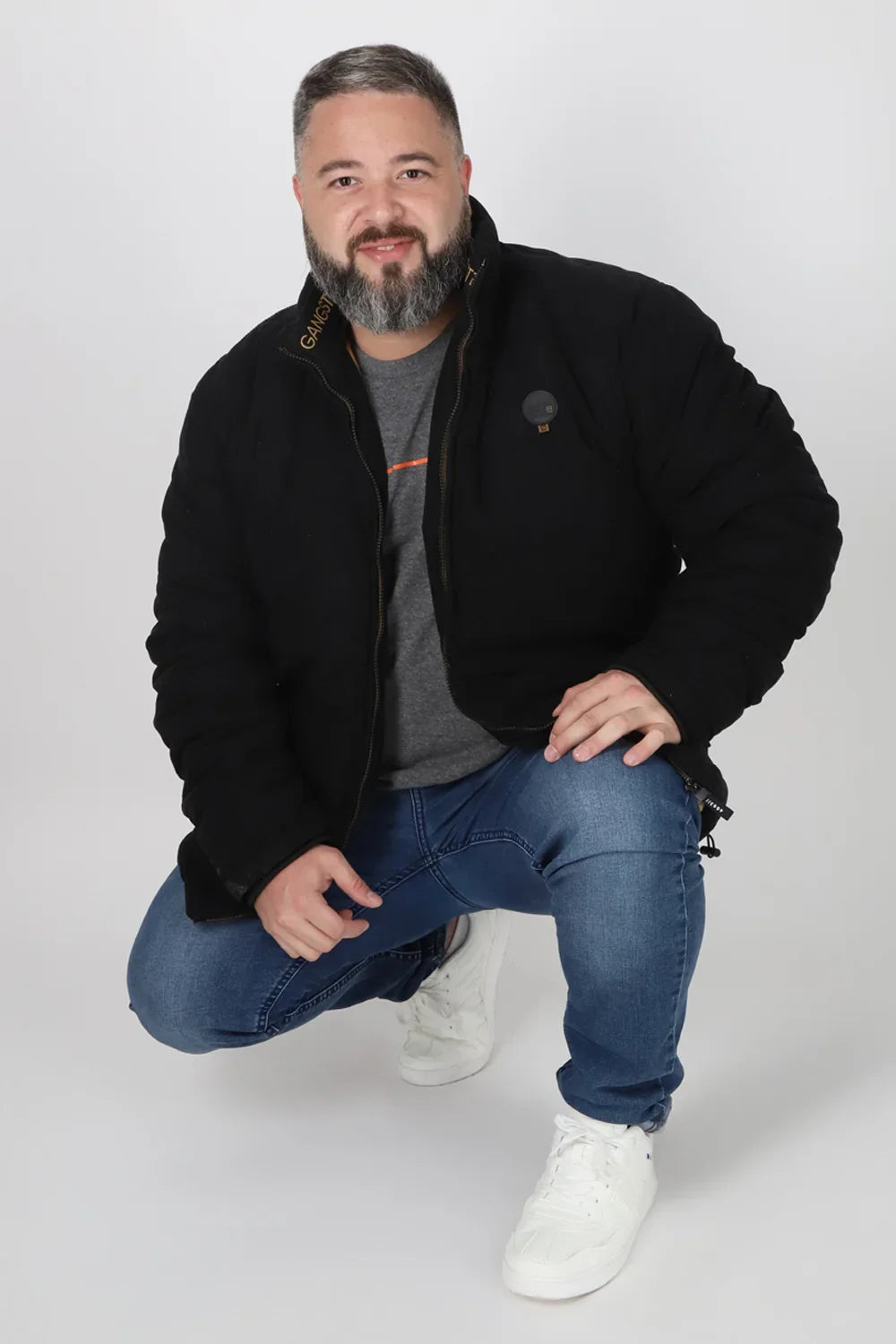 Plus Chaqueta Cotele Chicago Negro Gangster - Gangster