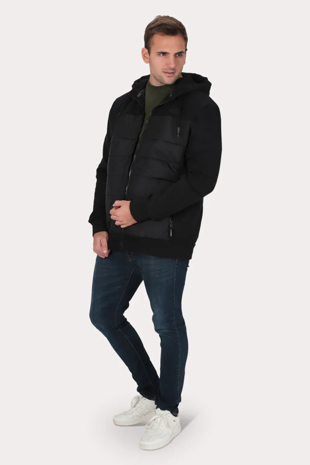 Plus Poleron Fullziper Vórtice Negro Gangster