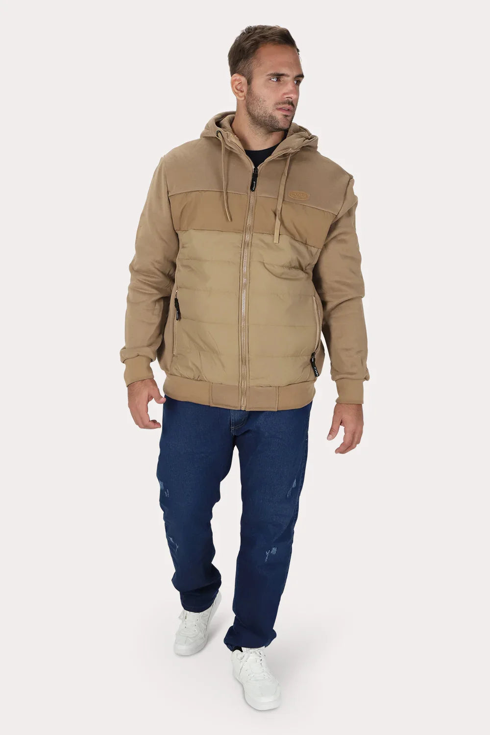 Plus Poleron Fullziper Vórtice Cafe Gangster