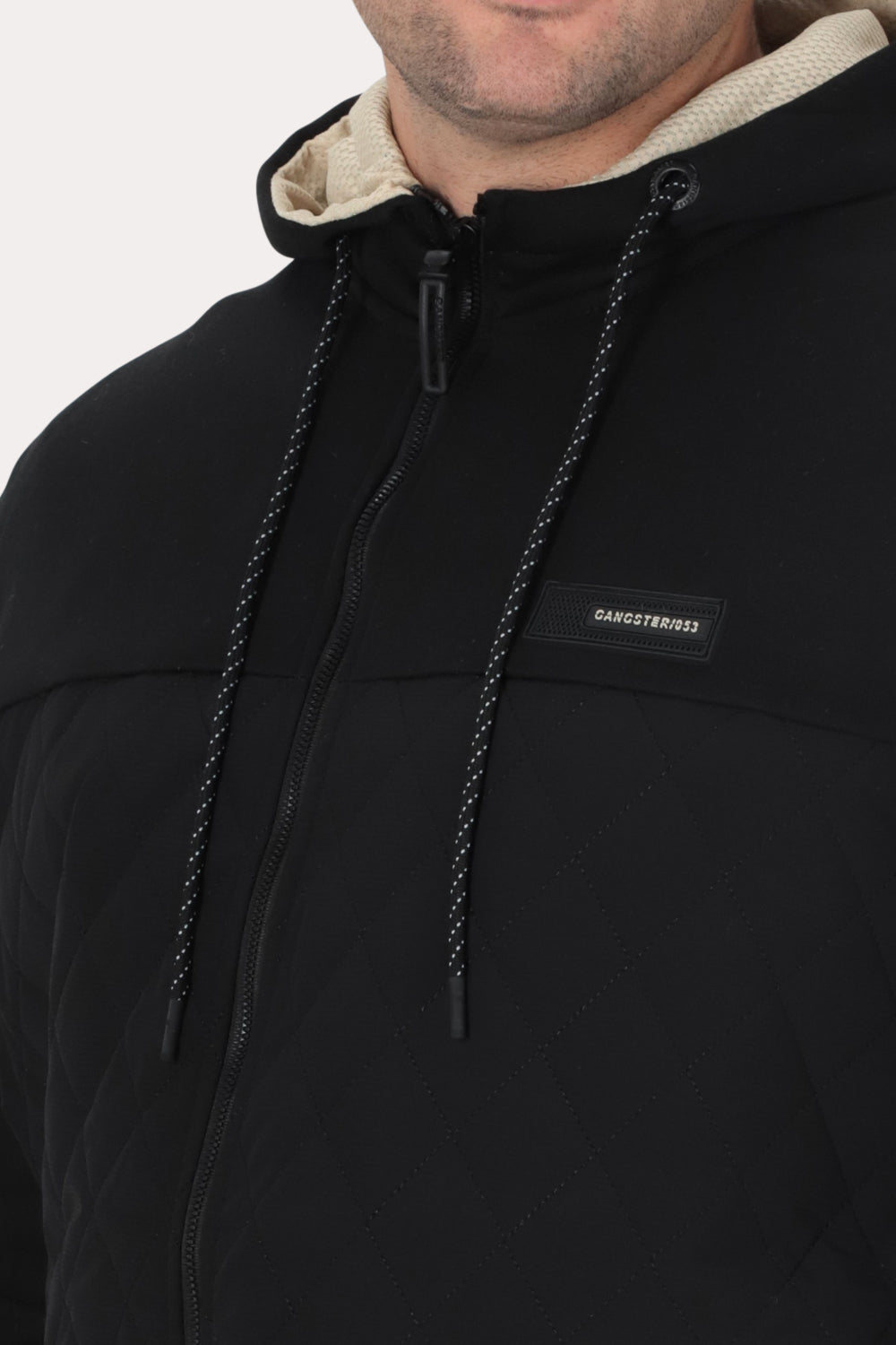 Plus Poleron Hibridas Patchwork Negro Gangster