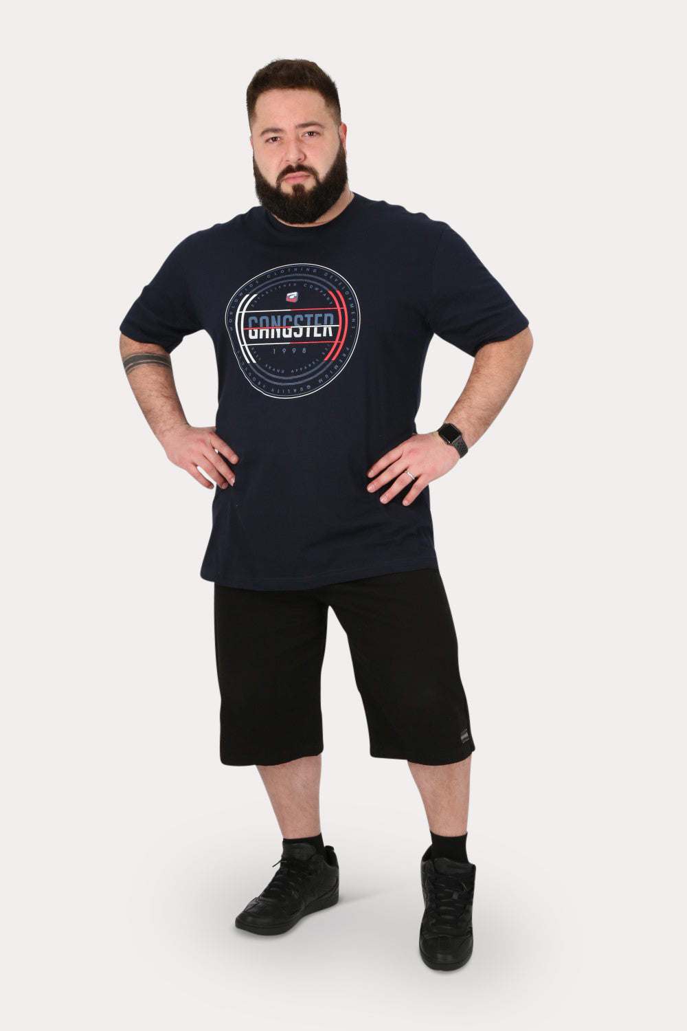 Plus Short Bermuda Canvas Oblack Negro Gangster