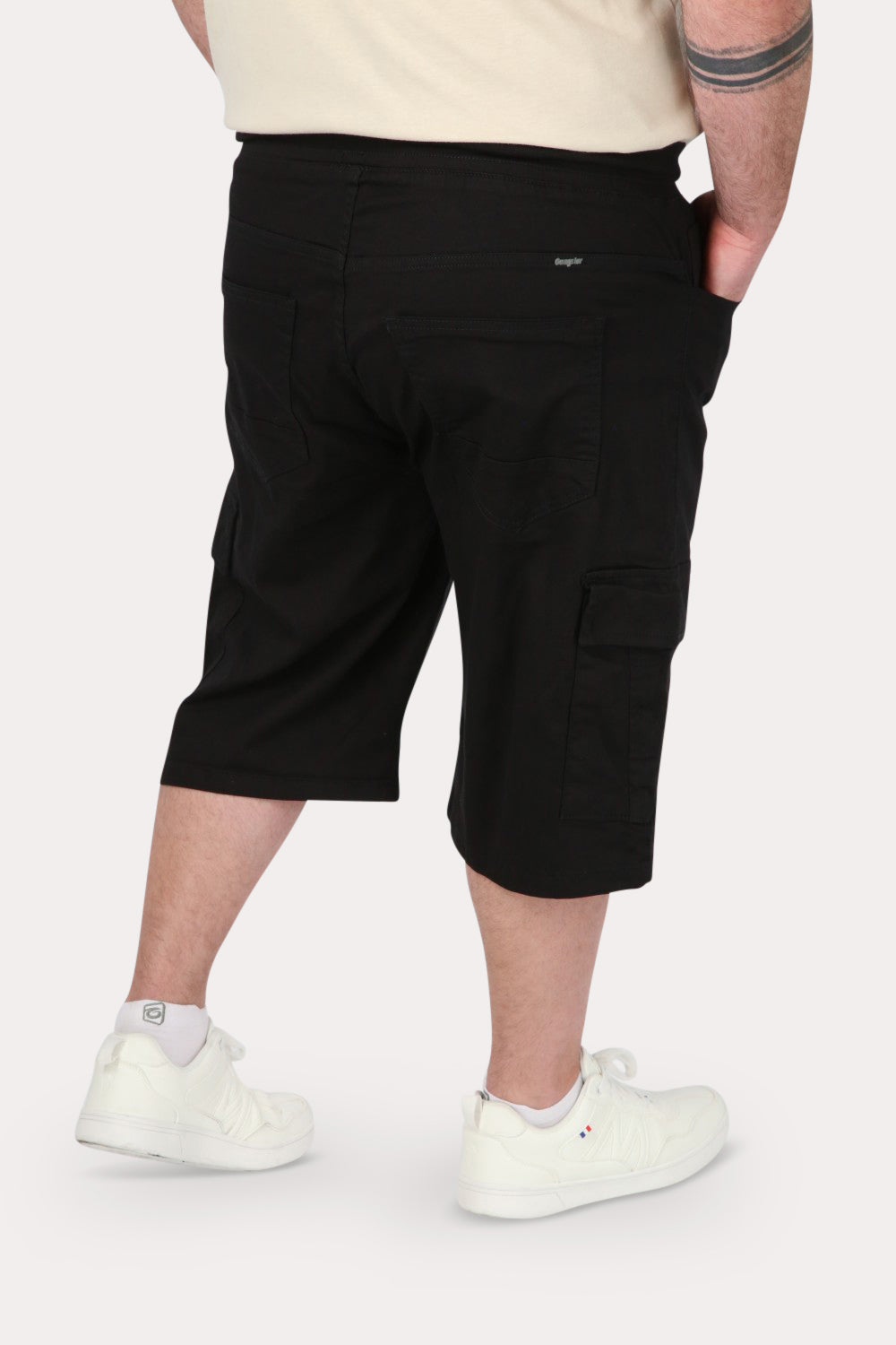 Plus Short Bermuda Canvas Cargo CarB Negro Gangster