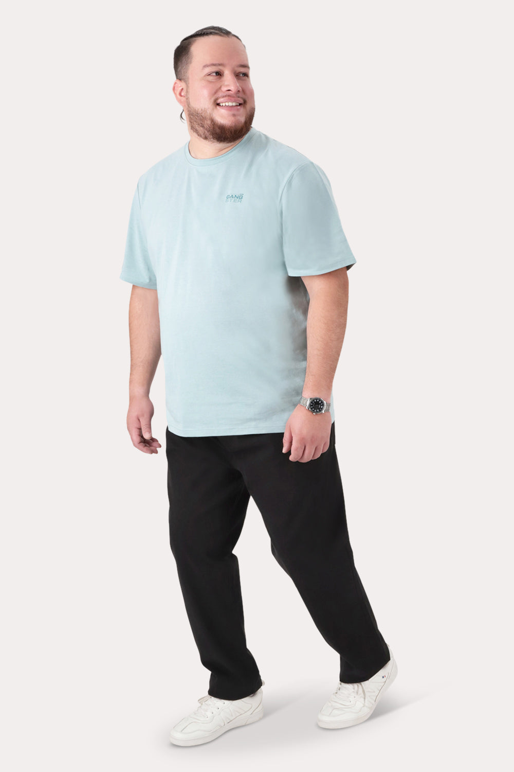 Plus Pantalon Canvas Liso Castle Negro