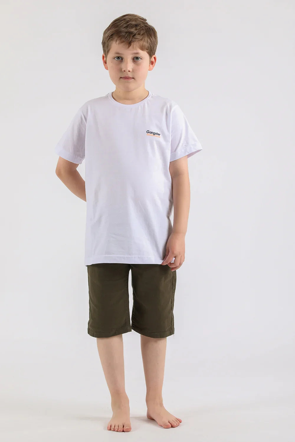 Teen Polera Mc Básica Square Blanco Gangster