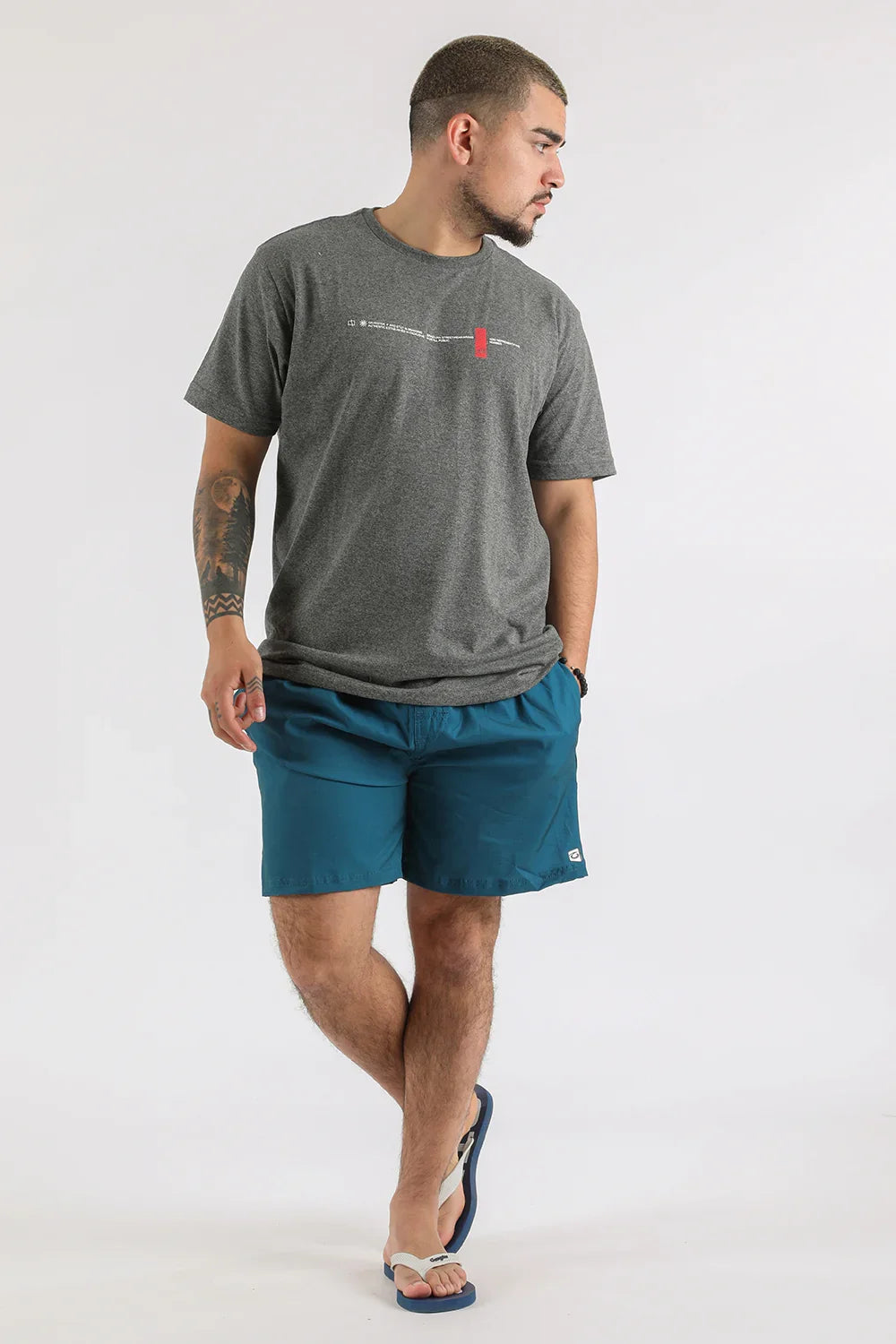 Polera Mc Básica Narrative Gris Gangster - Gangster