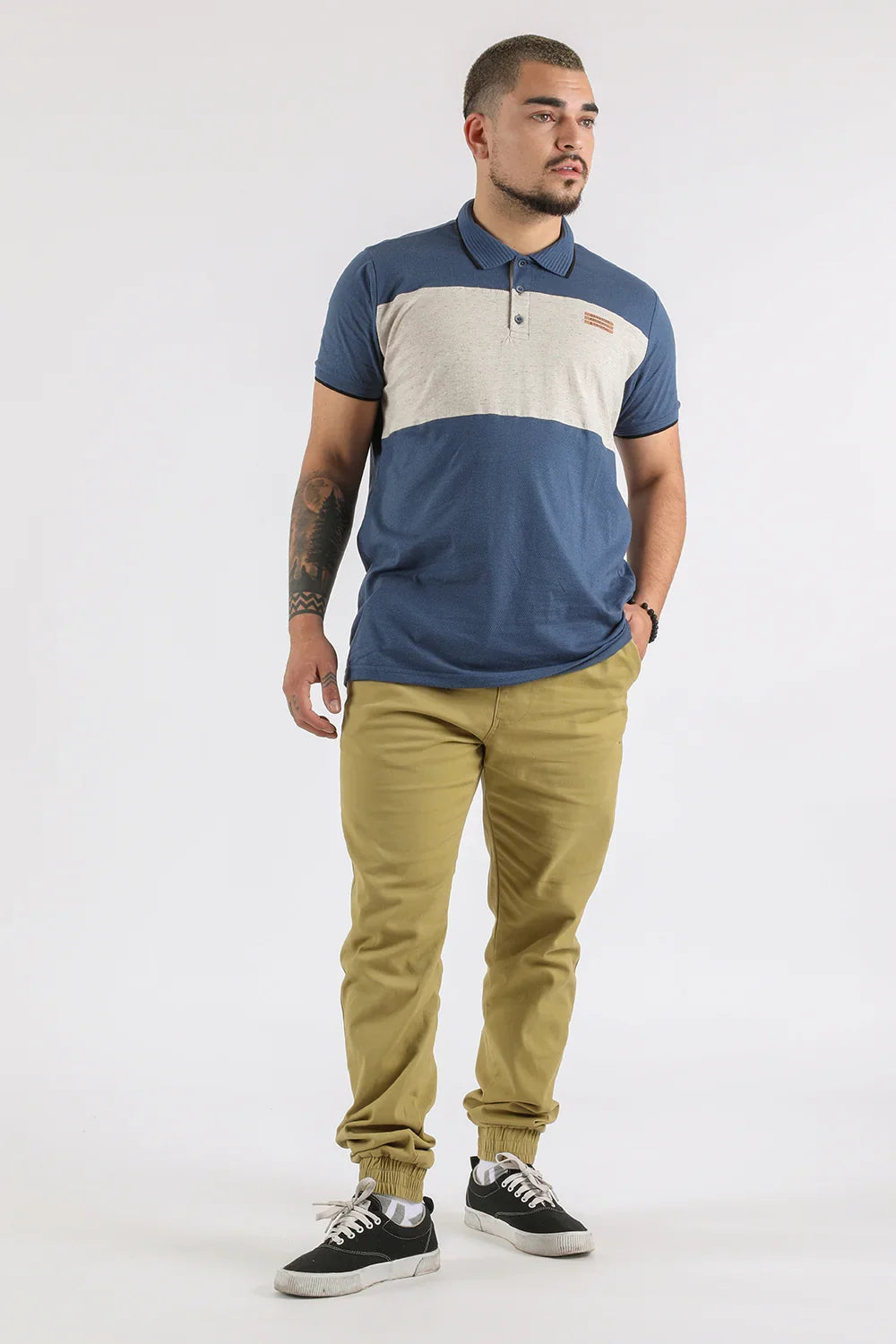 Polera Polo Destroy Azul Gangster - Gangster