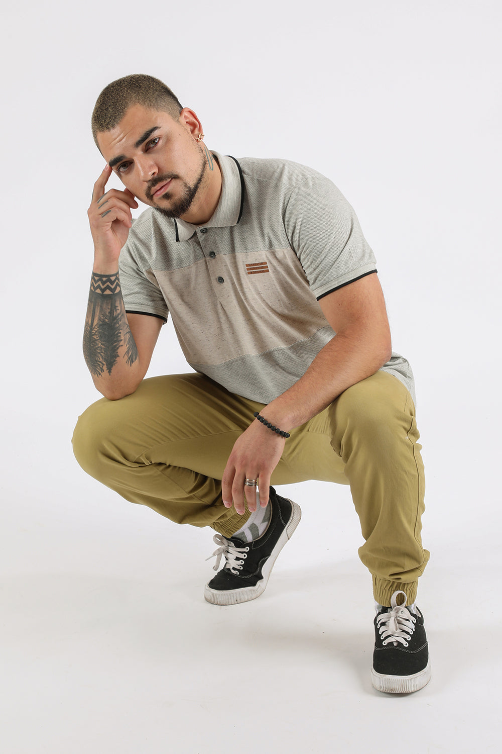 Polera Polo Destroy Gris Gangster