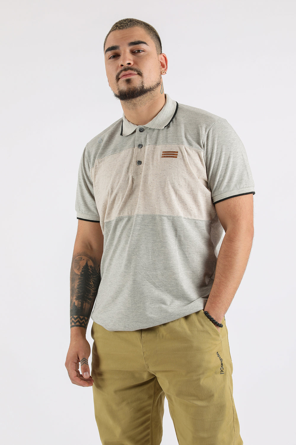 Polera Polo Destroy Gris Gangster