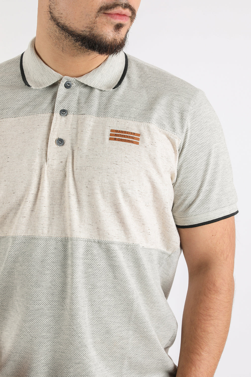 Polera Polo Destroy Gris Gangster