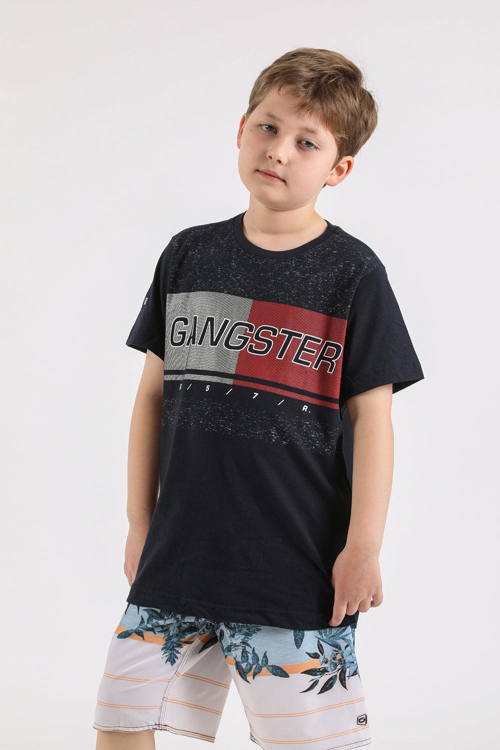 Teen Polera Mc Básica Tomy Azul Gangster - Gangster