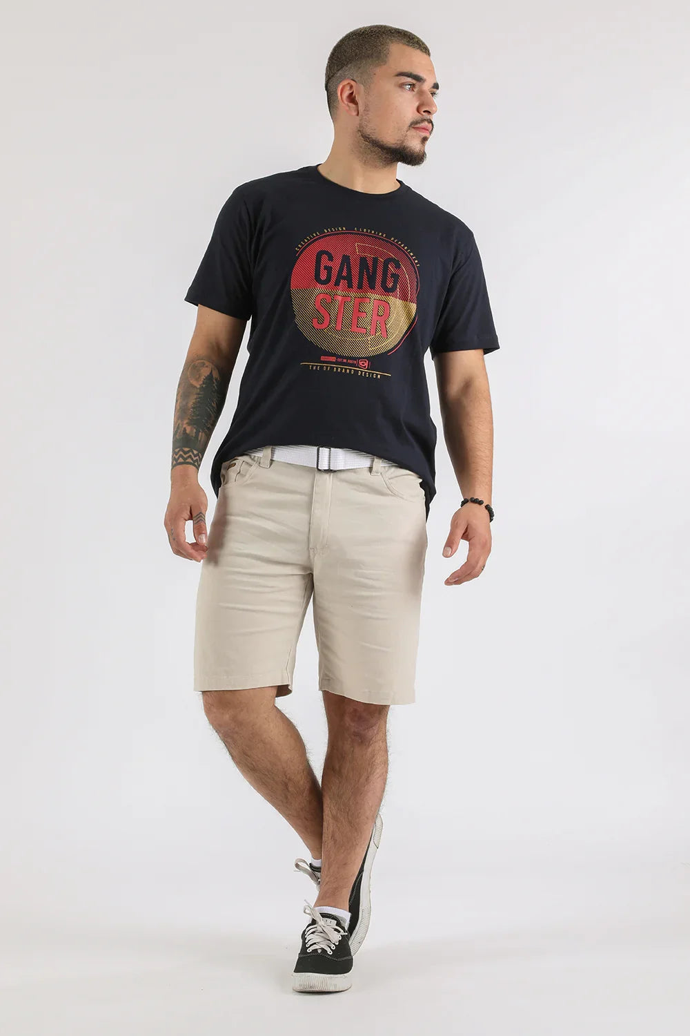 Short Canvas Heavy Beige Gangster