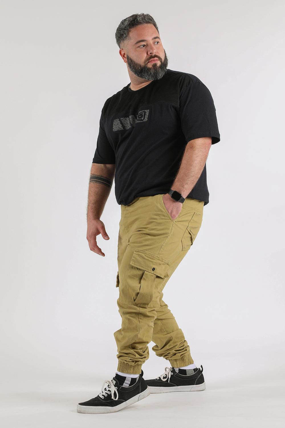 Plus Pantalon Jogger Canvas Parachute Kaki Gangster - Gangster