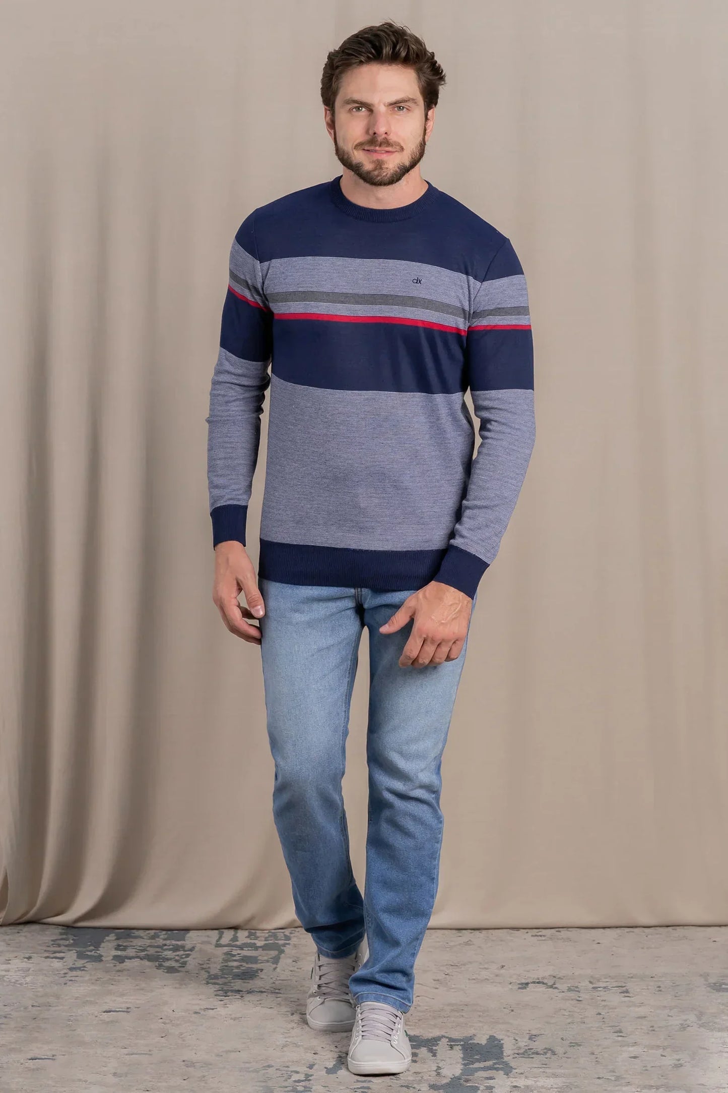 Chaleco Liviano Striped Azul Gangster