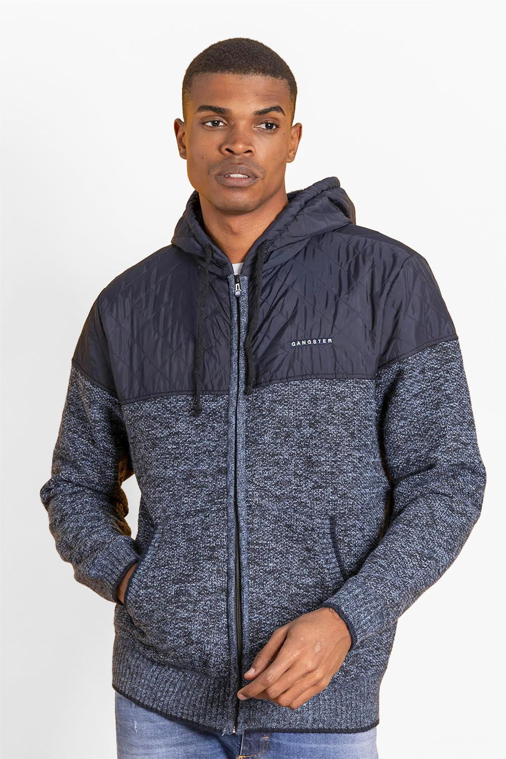 Chaleco Sherpa Full Zipper Distinguish Azul Gangster - Gangster