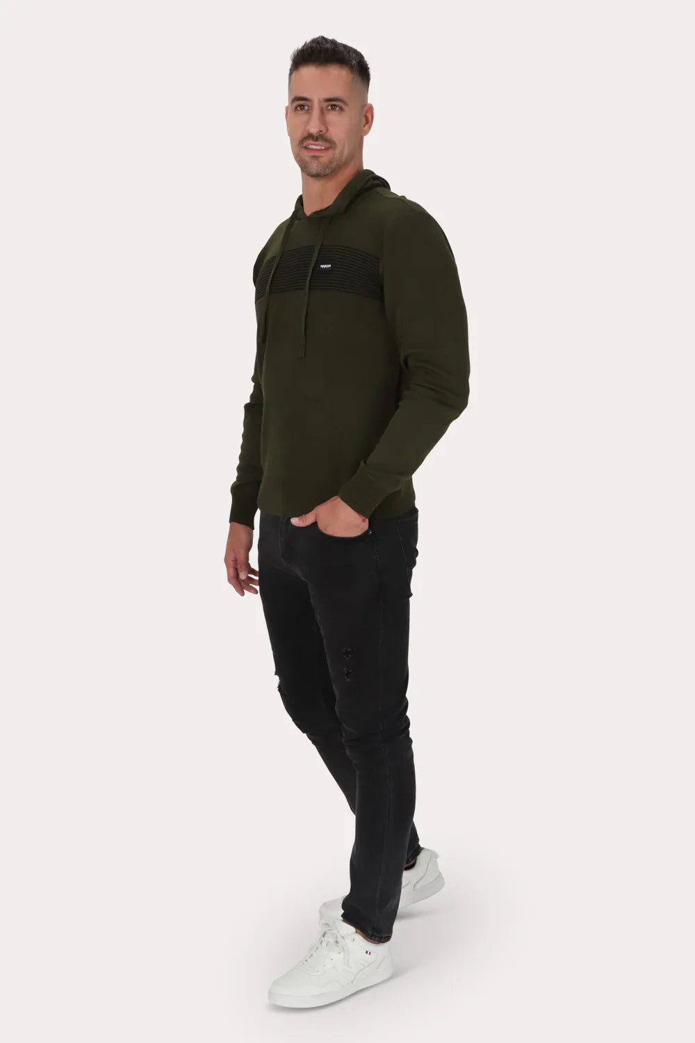 Tejido Etch Oliva Oscuro Gangster