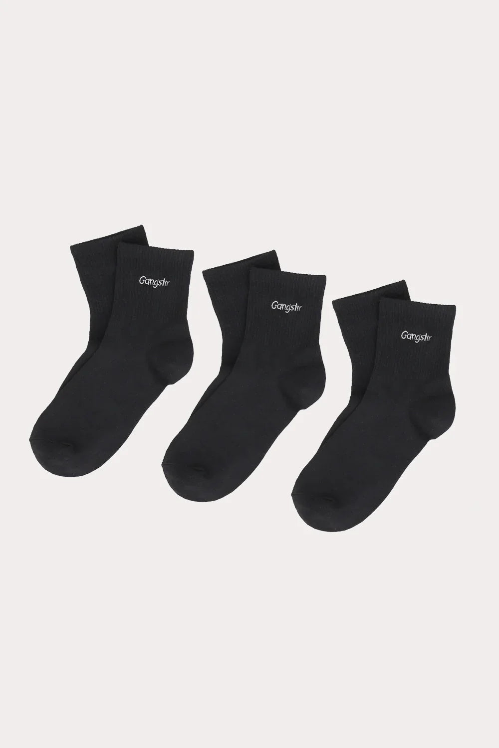 Pack 3 Calcetines Monarch Largos Negro Gangster