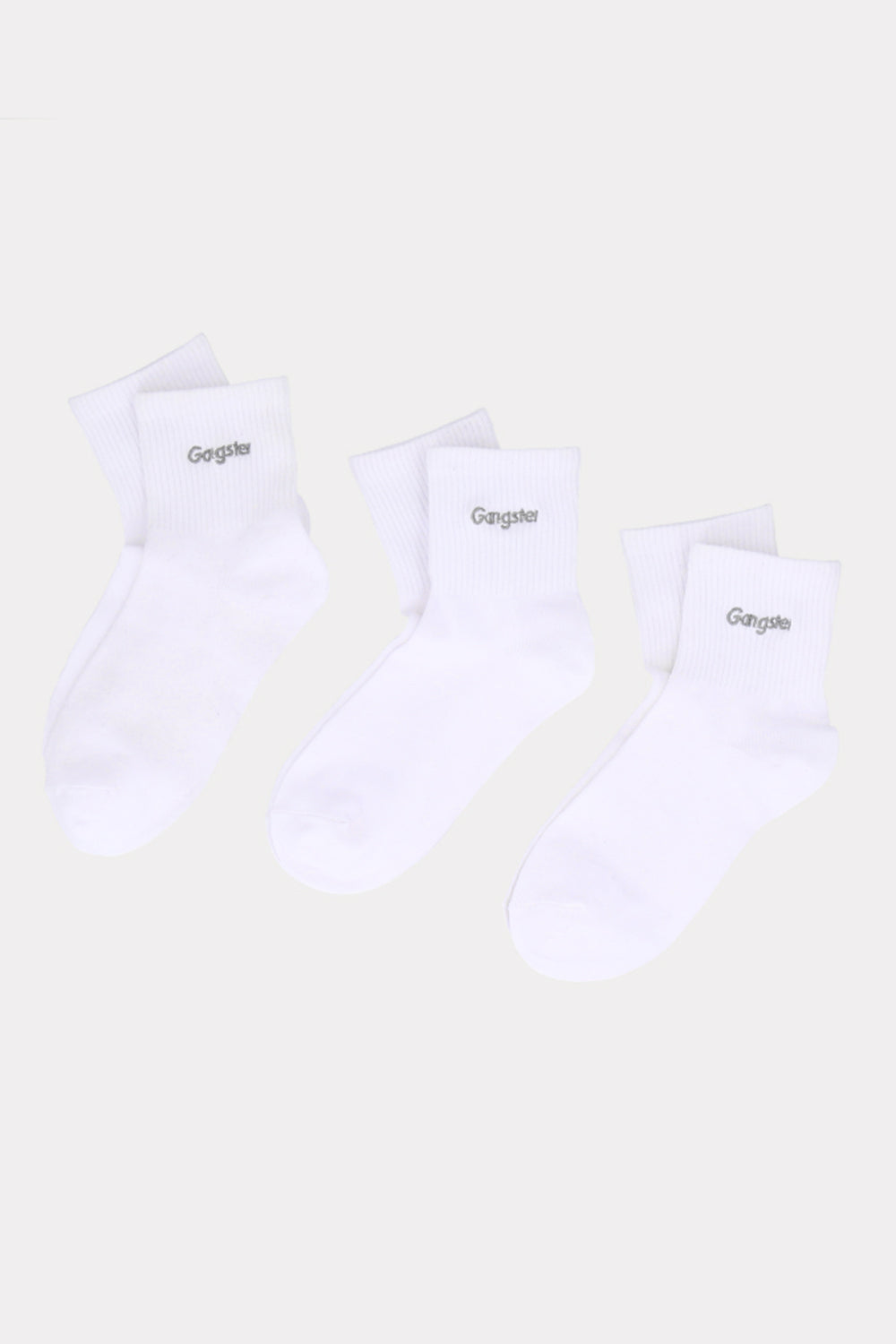 Pack 3 Calcetines Everyday Largos Blanco Gangster