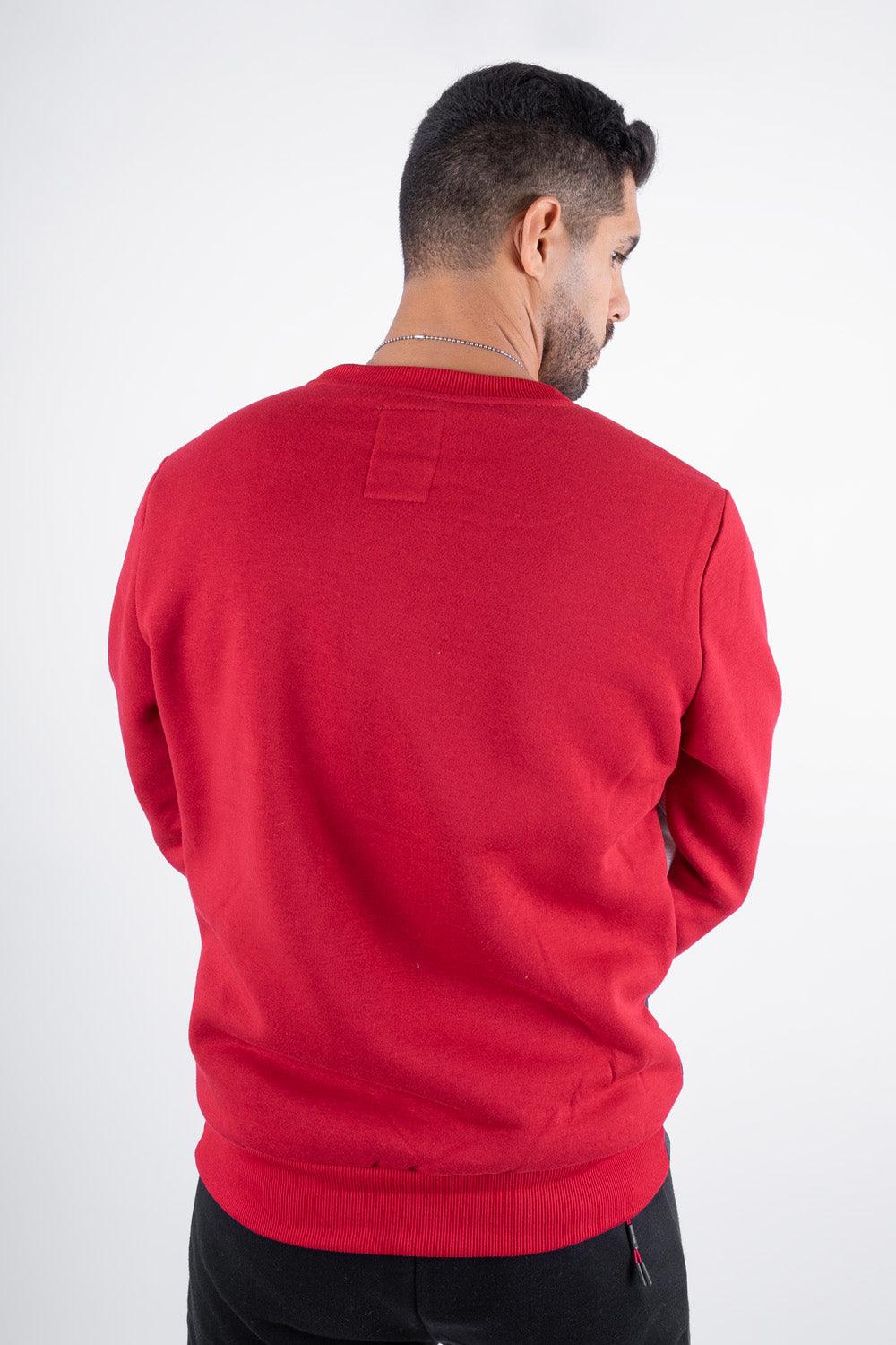 Polerón Crew Fleece Fundamental Rojo Gangster - Gangster